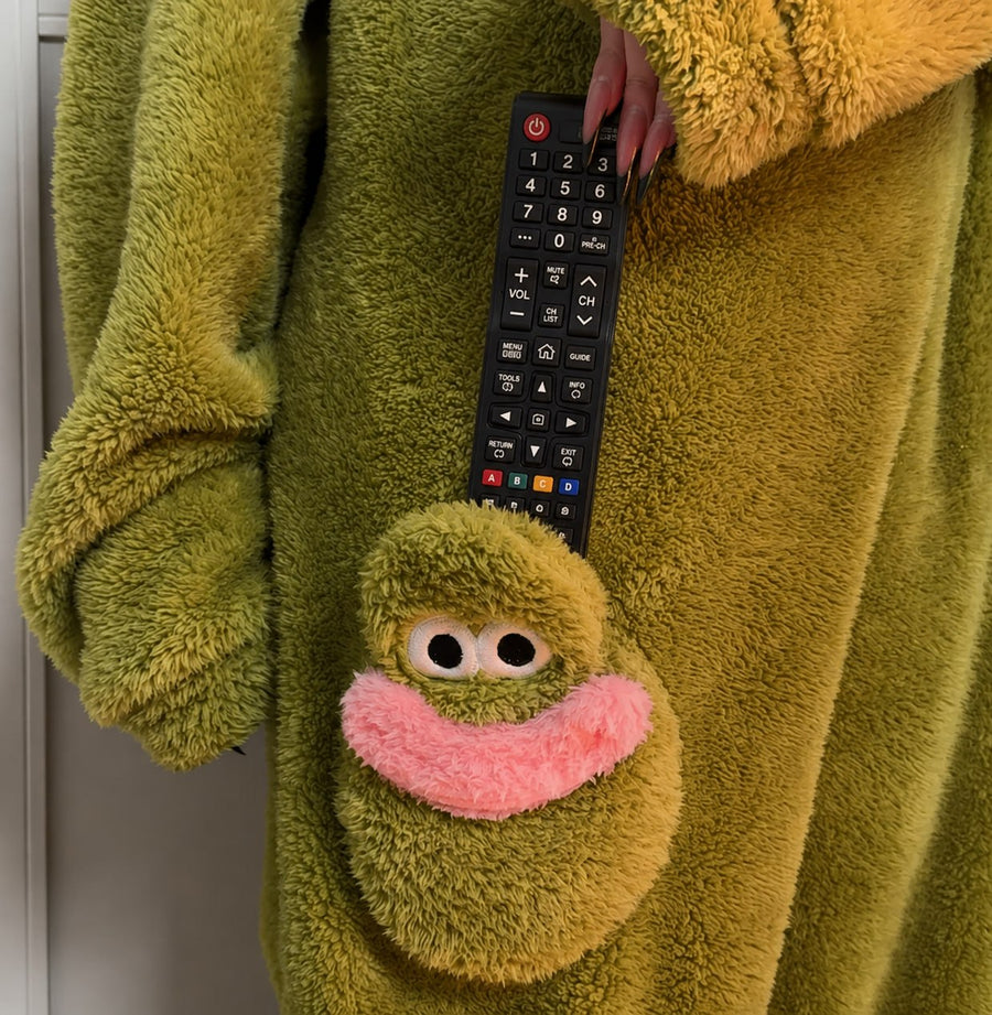 Funny Puppet Plush Onesie  | Cozy Full-Body Costume Zip-Up