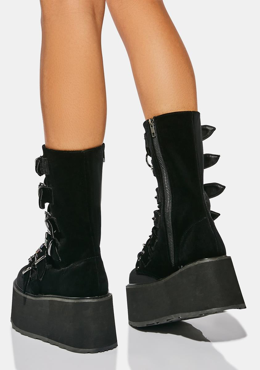 Damned-225 Platform Mid-Calf Boots