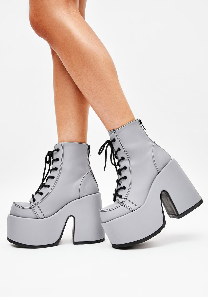 Camel-203 Platform Ankle Boots