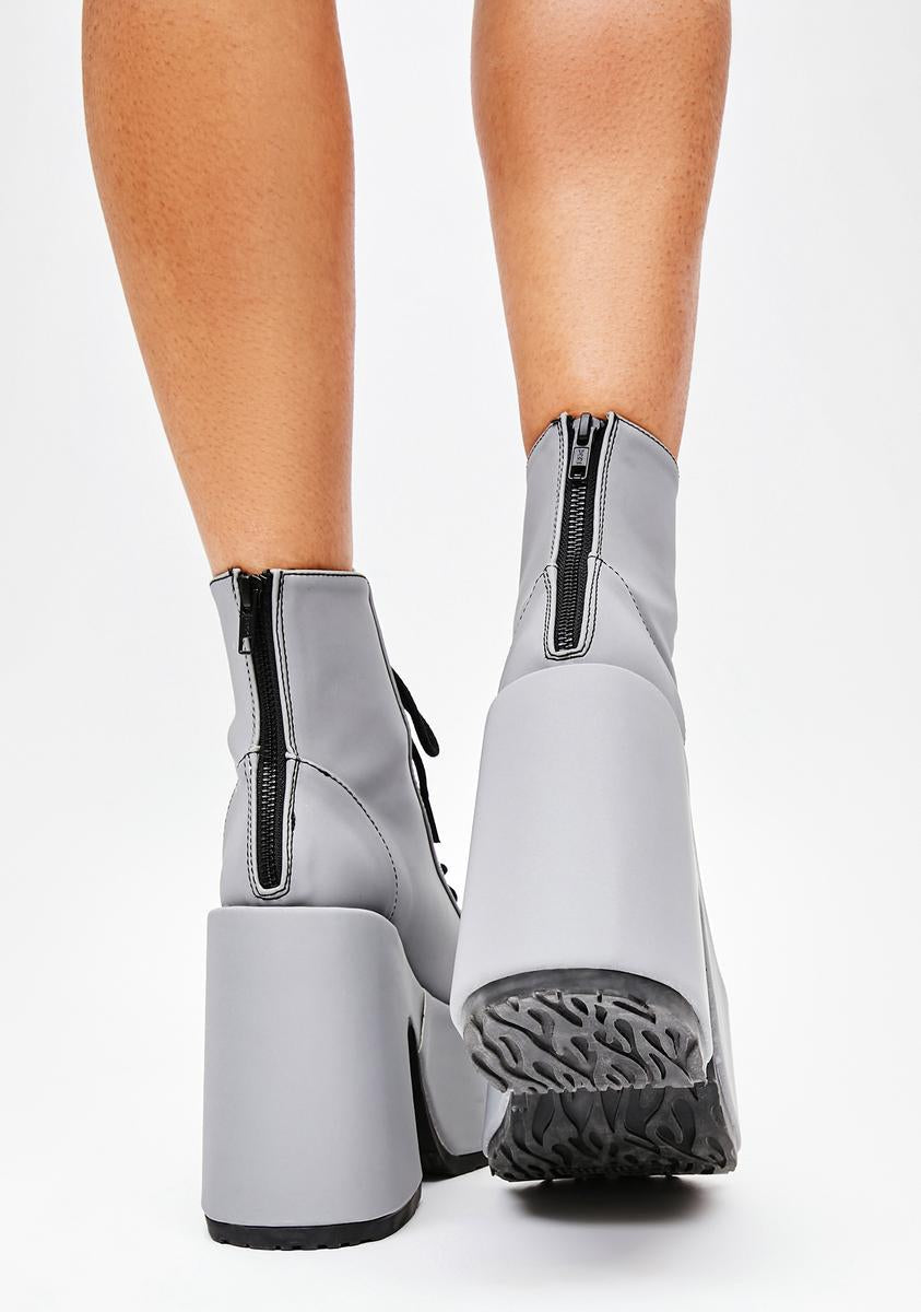 Camel-203 Platform Ankle Boots