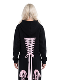 Soft Romance Lacing Bow Hoodie