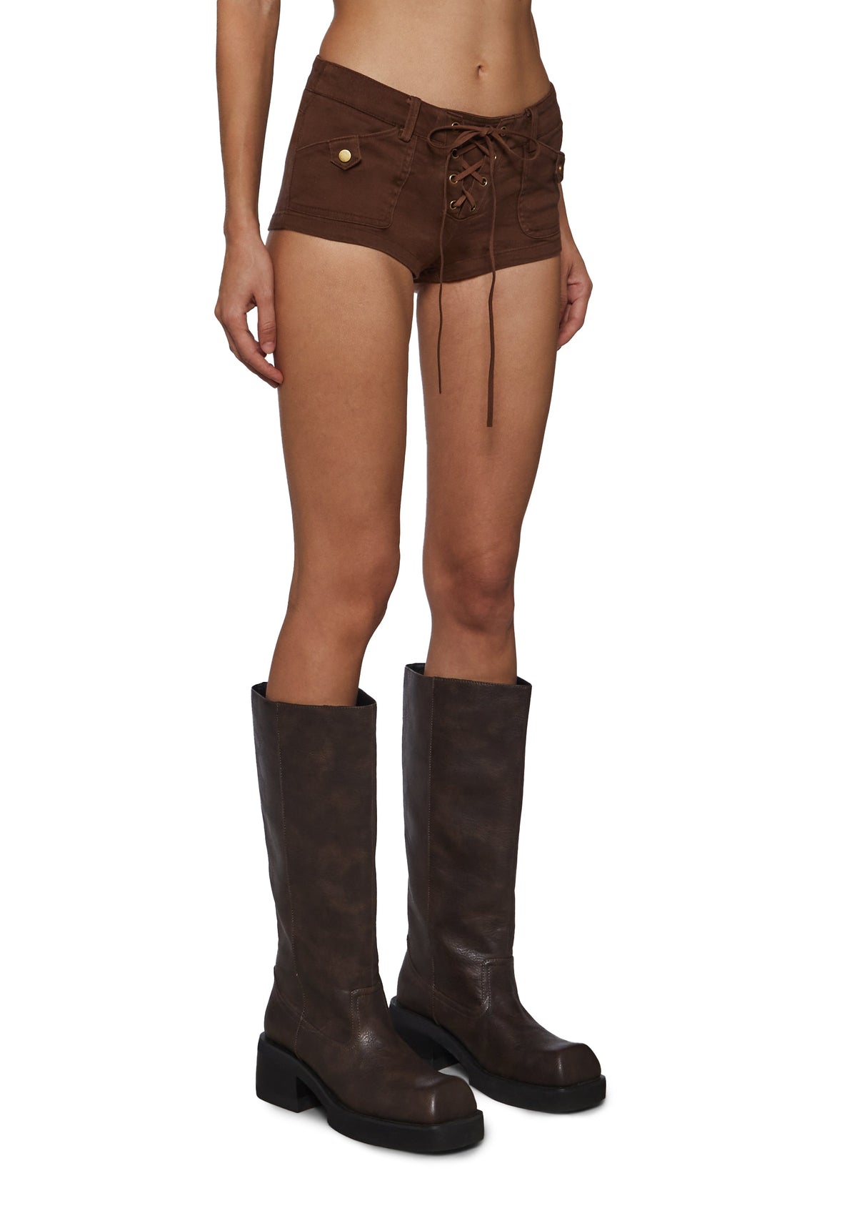 Kelly Cargo Lace Up Micro Shorts