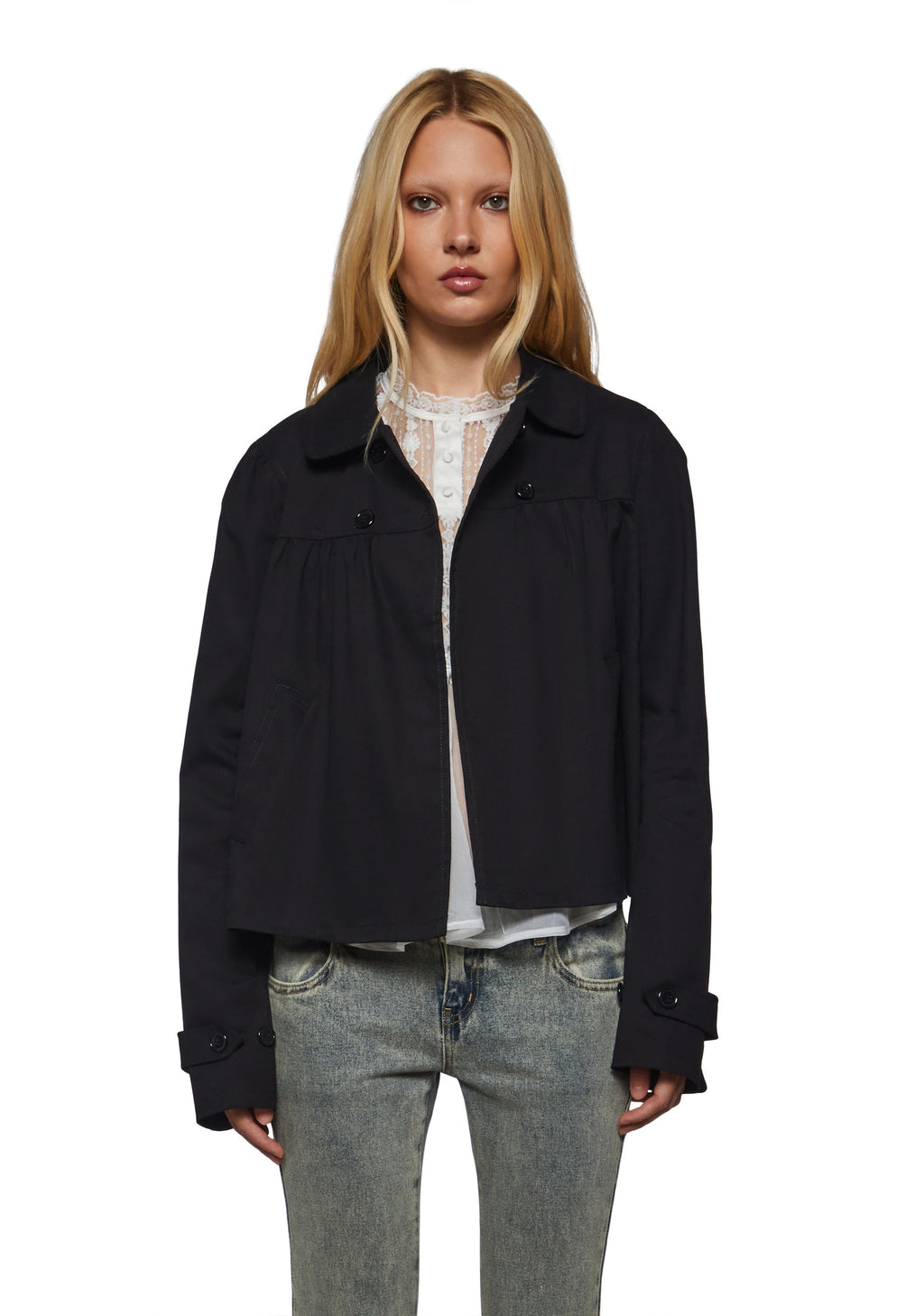 Gracie Cropped Babydoll Jacket