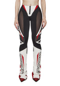 Moto Mesh pants - White