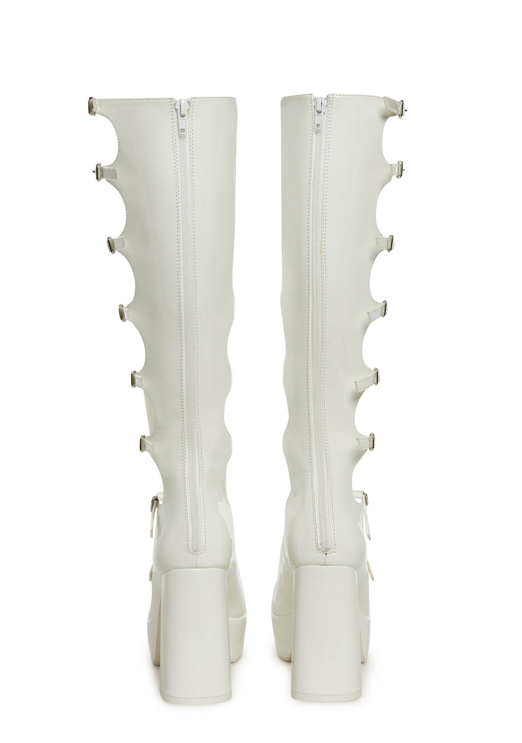 Modern Romance Knee High Platform Maryjane - White