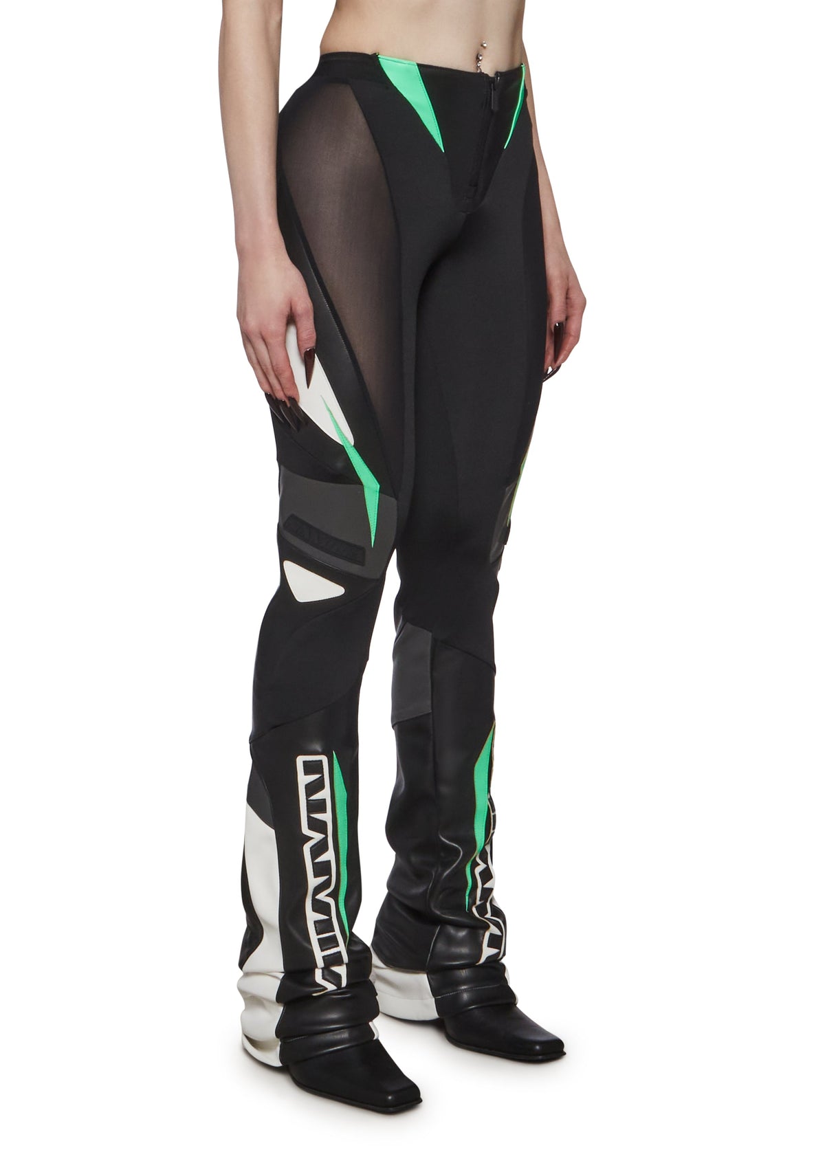 Moto Mesh Pants - Black