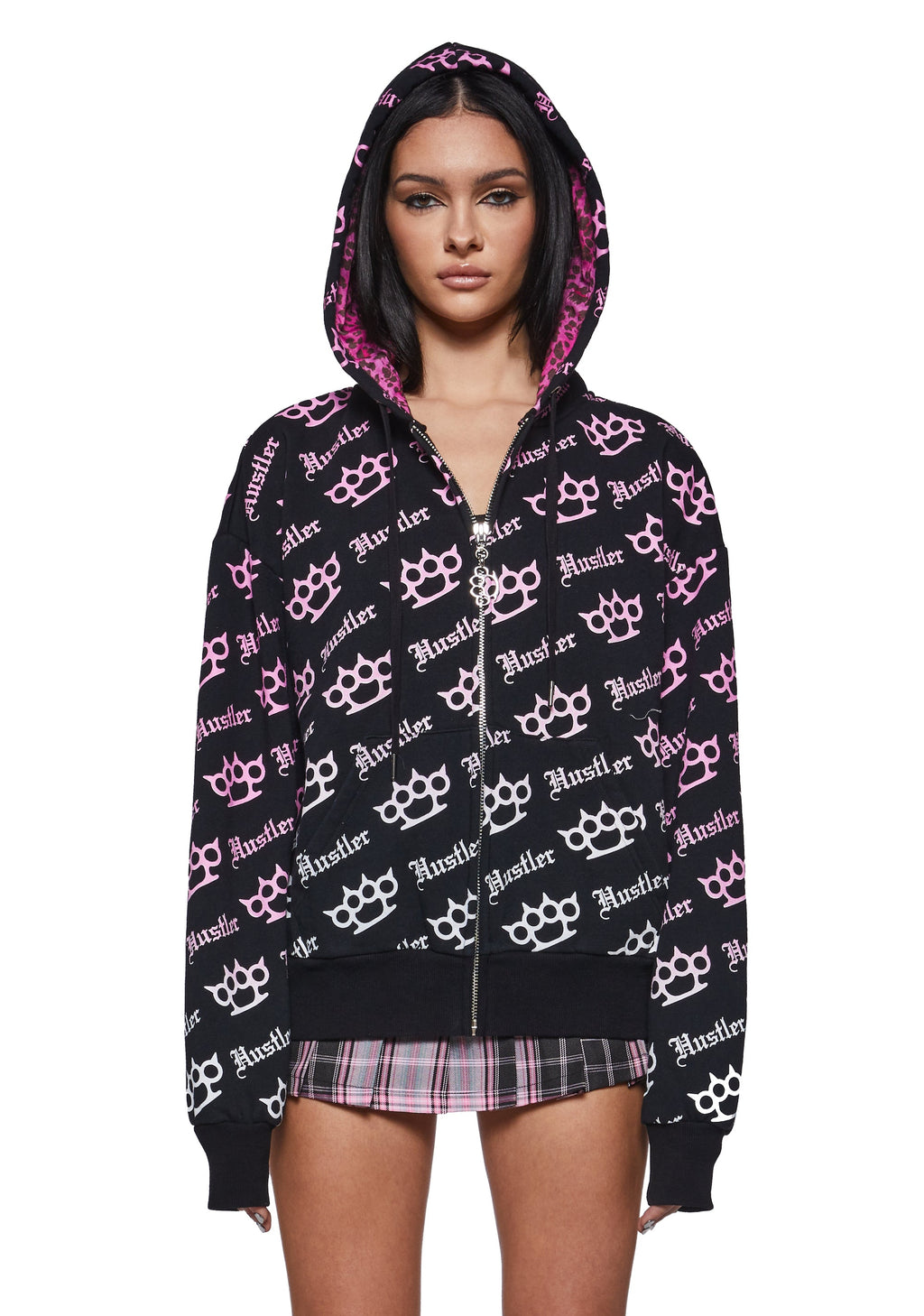 Oversized Claw Knuckle Logo Hoodie