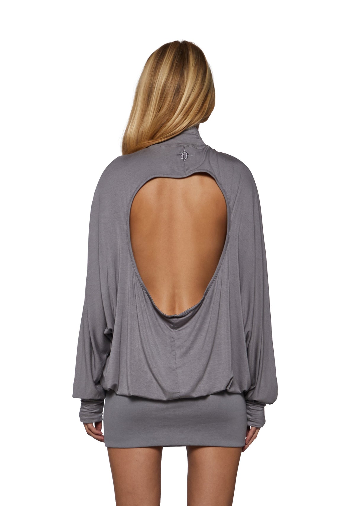 Reloop High Neck Dolman Mini Dress