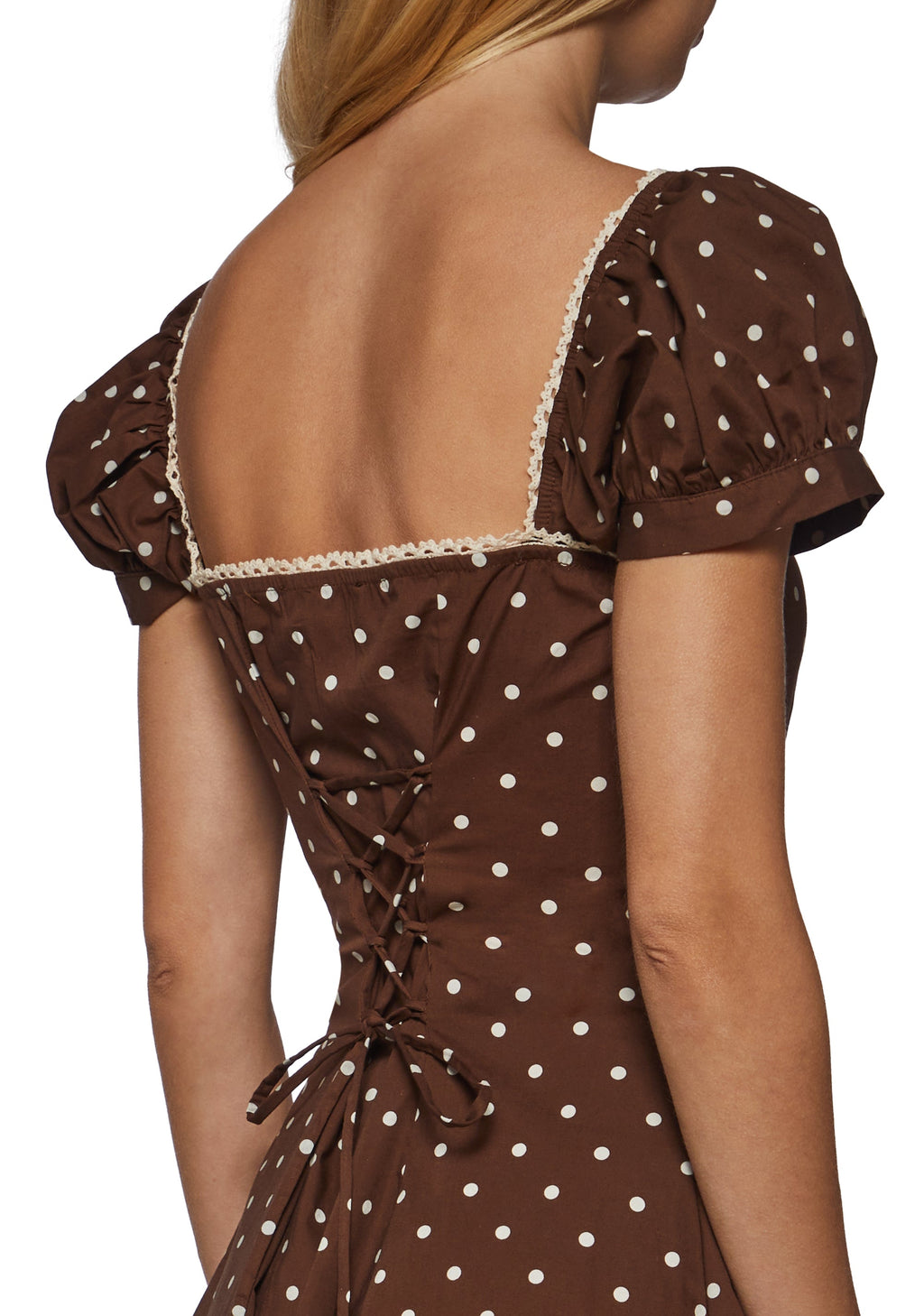 Circe Polka Dot Short Sleeve Mini Dress