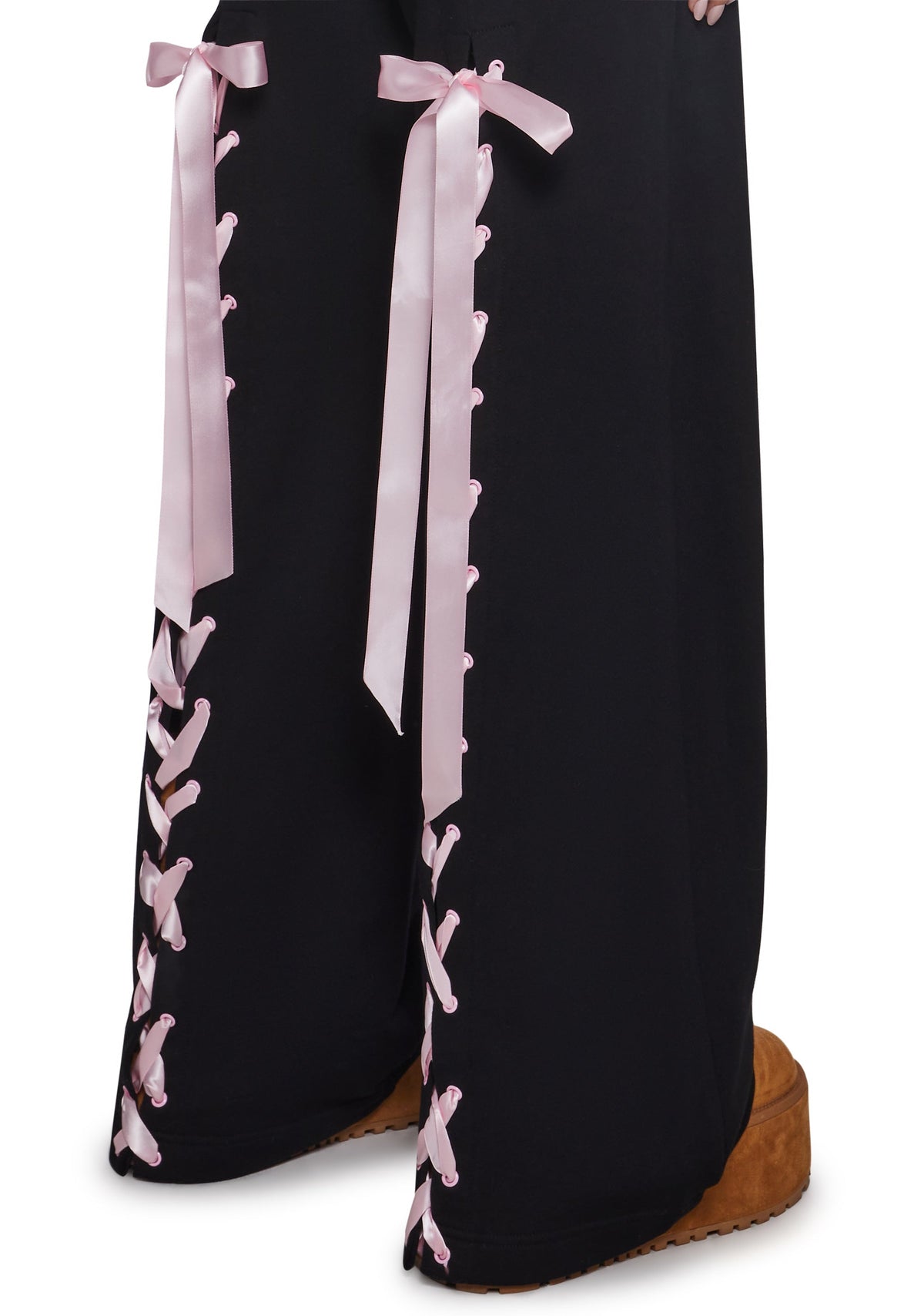 Soft Romance Lacing Bow Sweat Pants