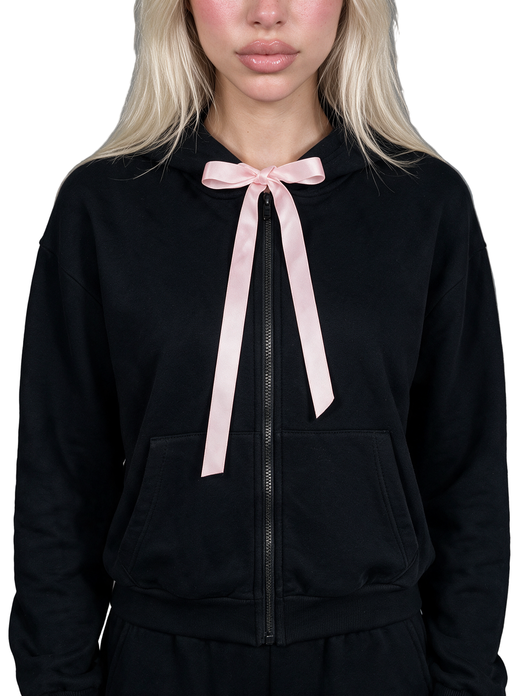 Soft Romance Lacing Bow Hoodie