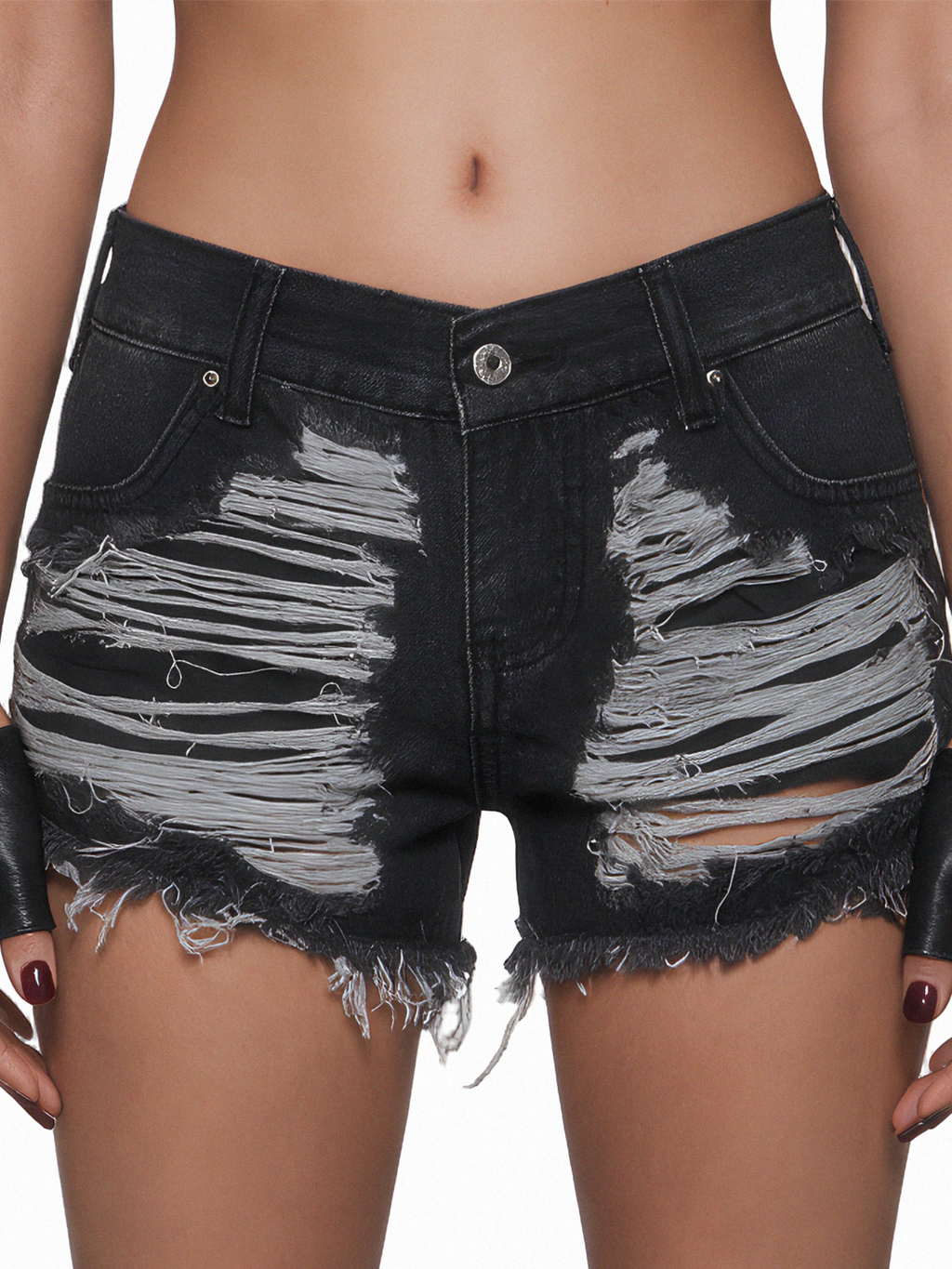 Divine Intent Shredded Cut Off Shorts