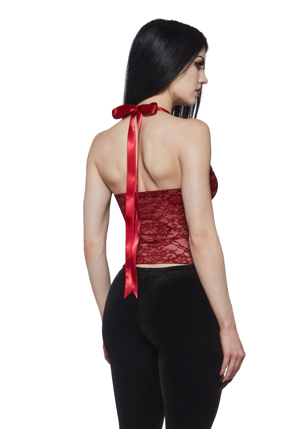 Crescent Lace Corset Halter