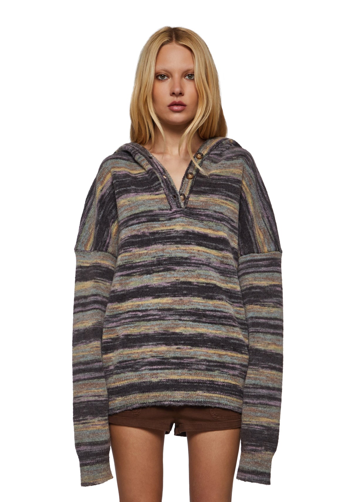 Pacific Stripe Hooded Sweater