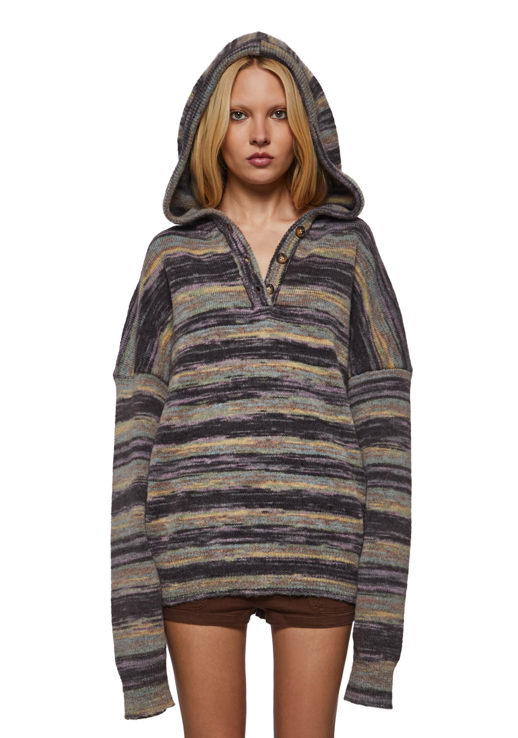 Pacific Stripe Hooded Sweater