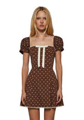 Circe Polka Dot Short Sleeve Mini Dress