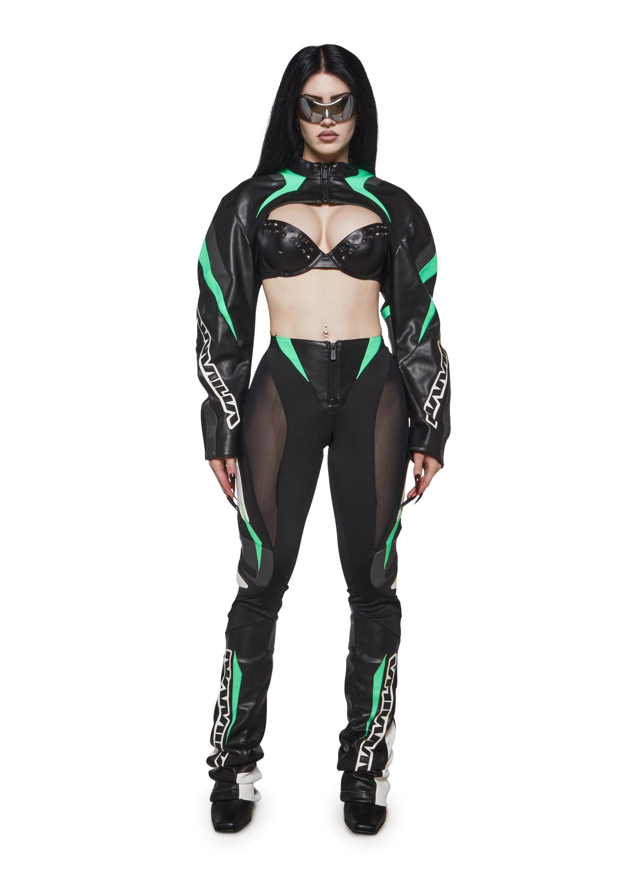 Moto Mesh Pants - Black