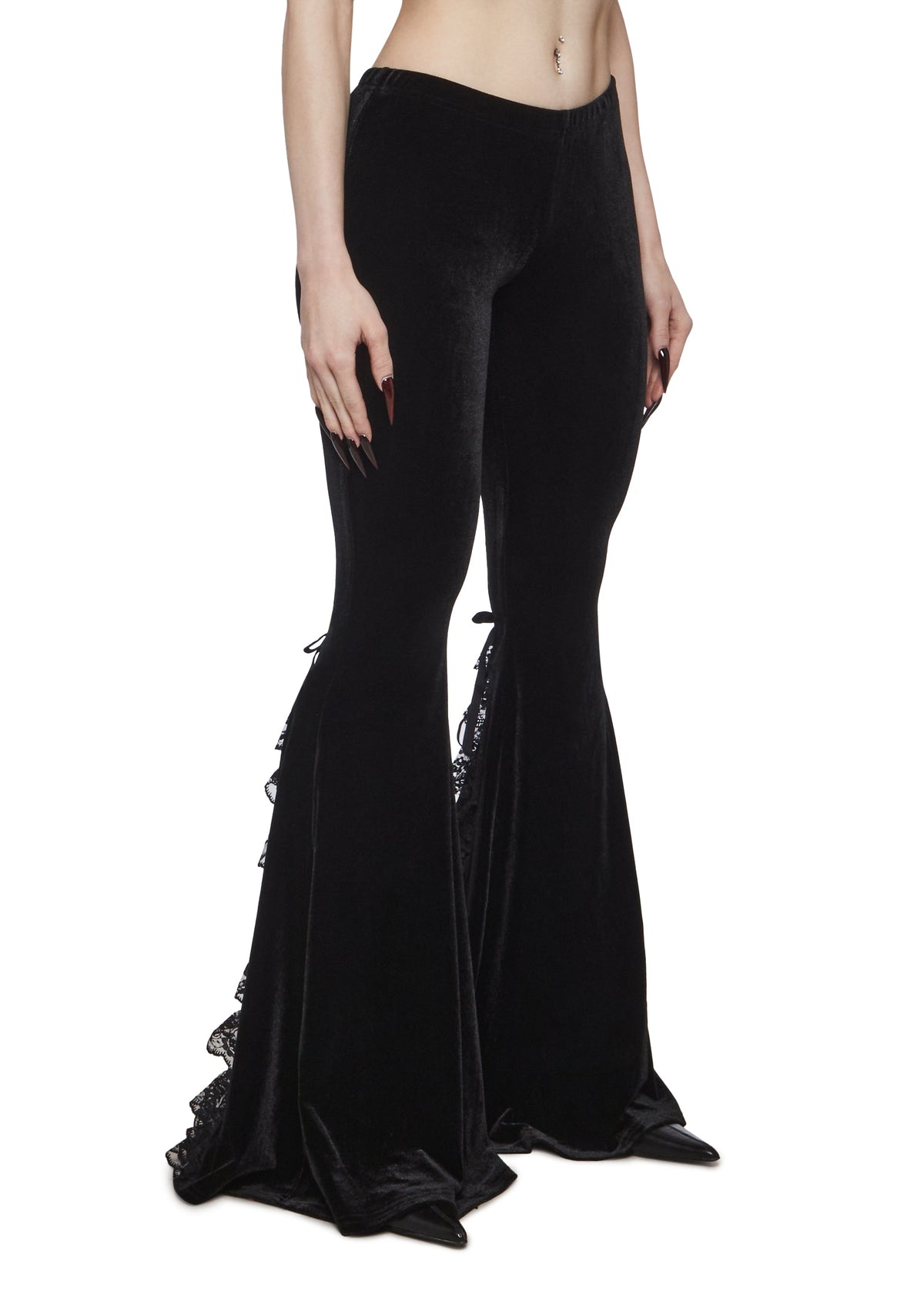 Full Vampire Velvet Flare Pants
