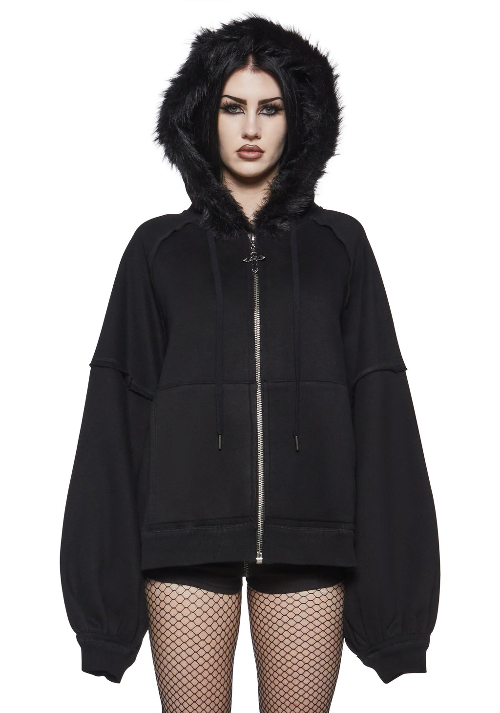 Nightshade Fur Oversized Hoodie