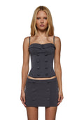 Cleo Double Breasted Bustier Top