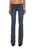 Tina Embellished Pants - Denim