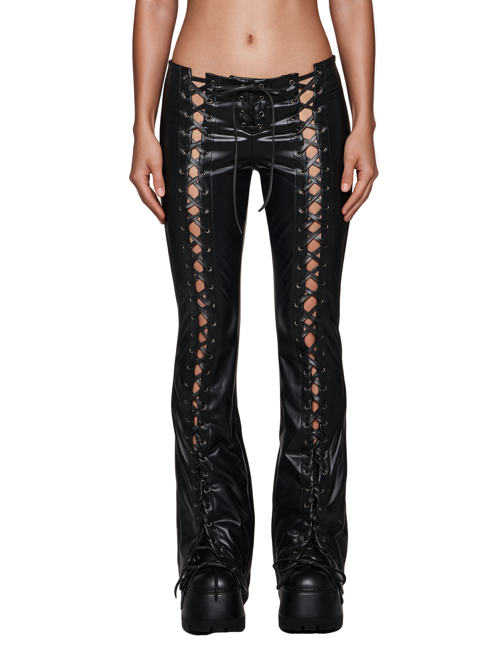 Overprotected Lace Up Bootcut Pants