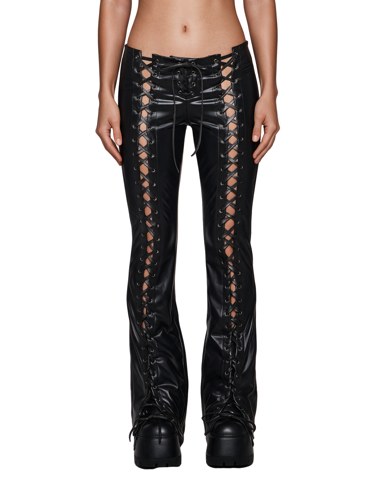 Overprotected Lace Up Bootcut Pants