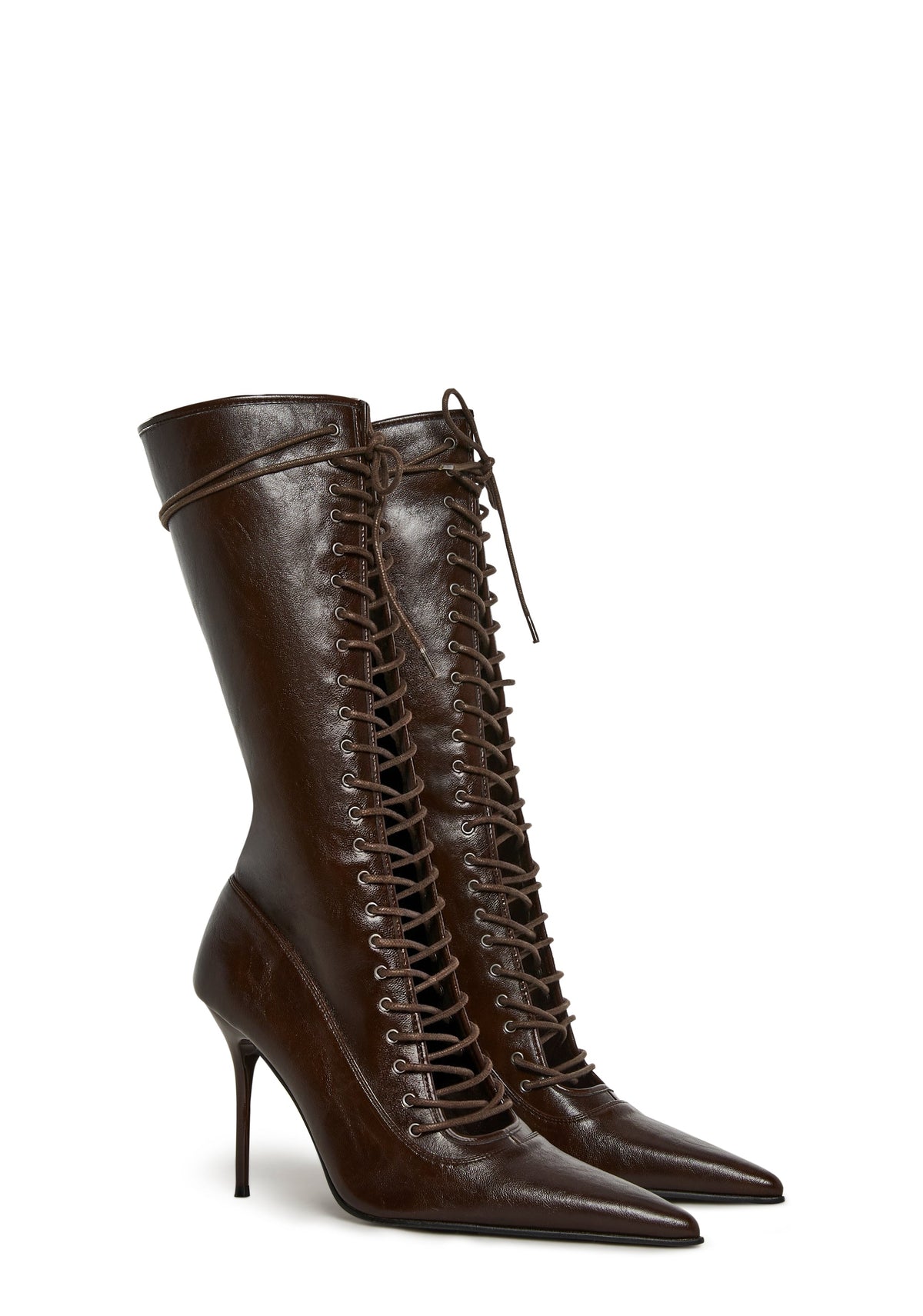 Scandalous Seduction Heeled Boots - Brown