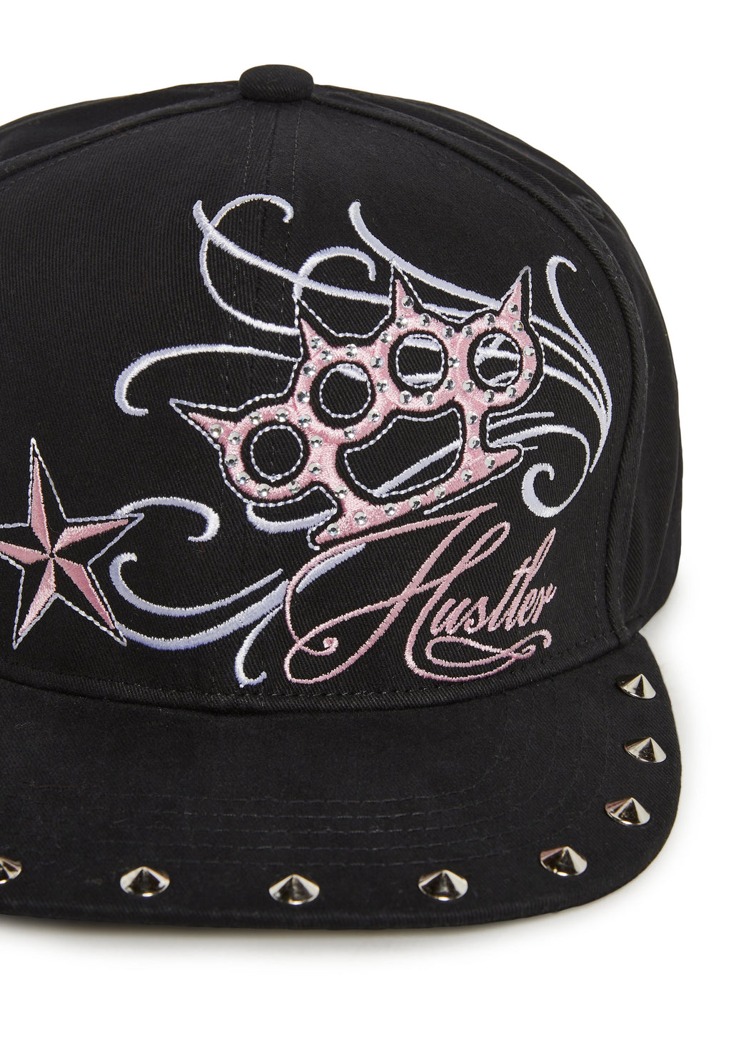 Claw Knuckle Flat Brim Studded Hat