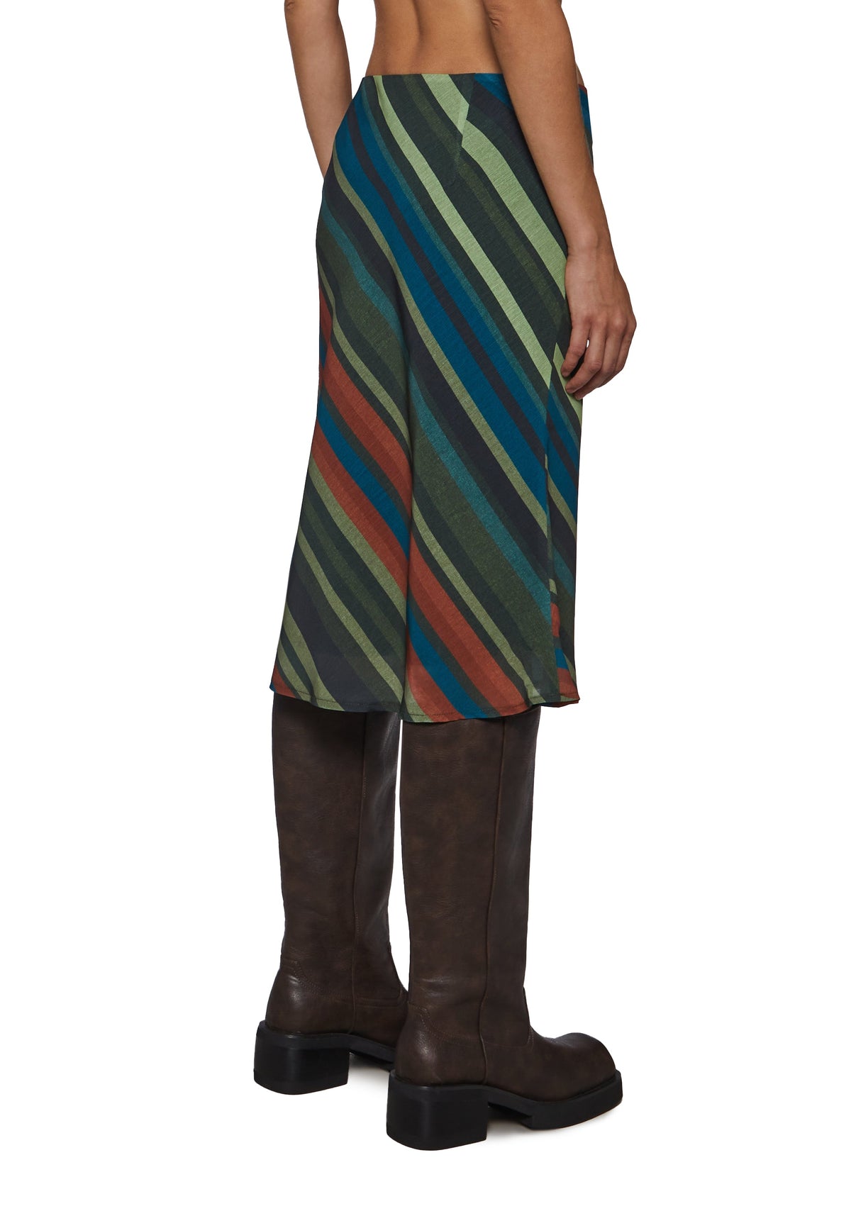 Uptown Stripe Midi Skirt