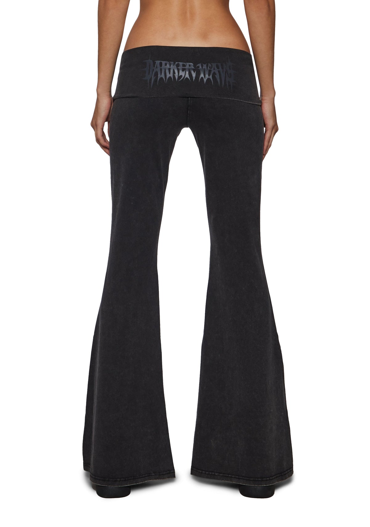 Reloop Studded Fold Over Flare Yoga Pants
