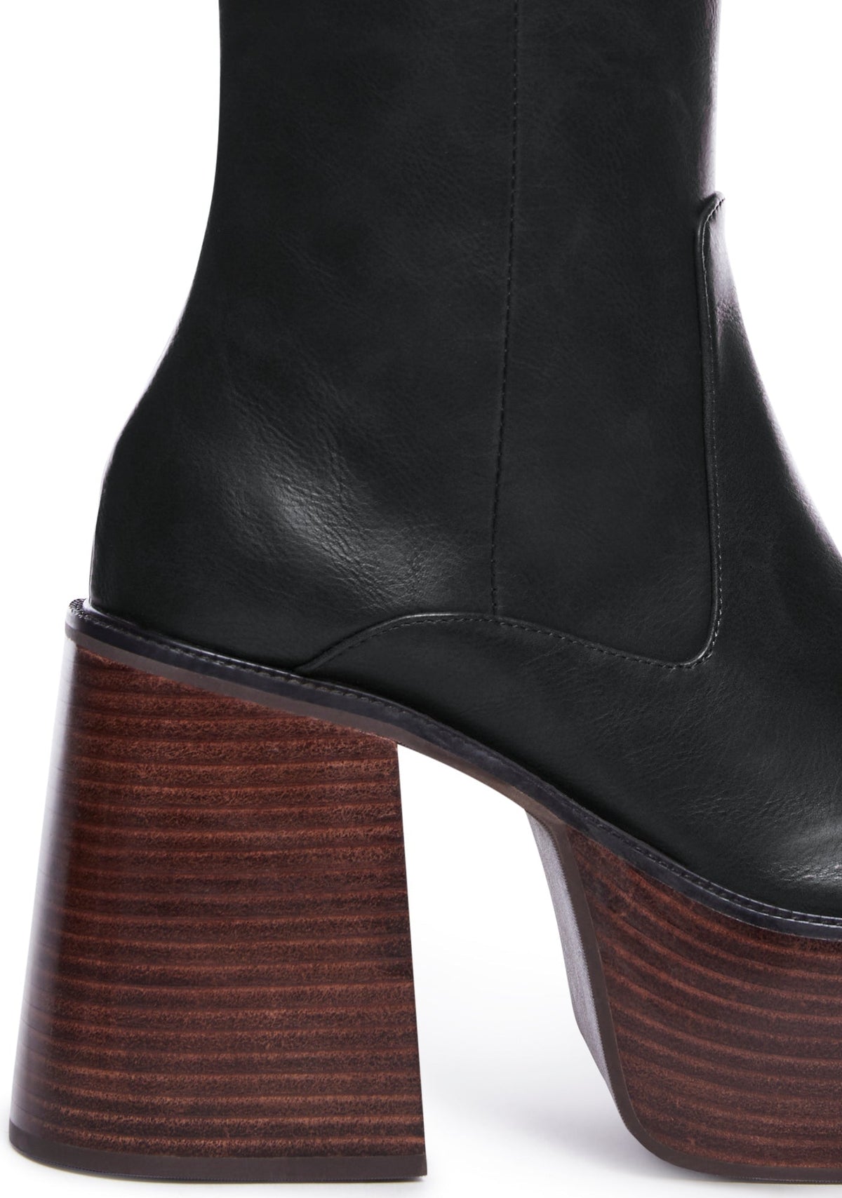 Vintage Soul Knee High Boots - Black
