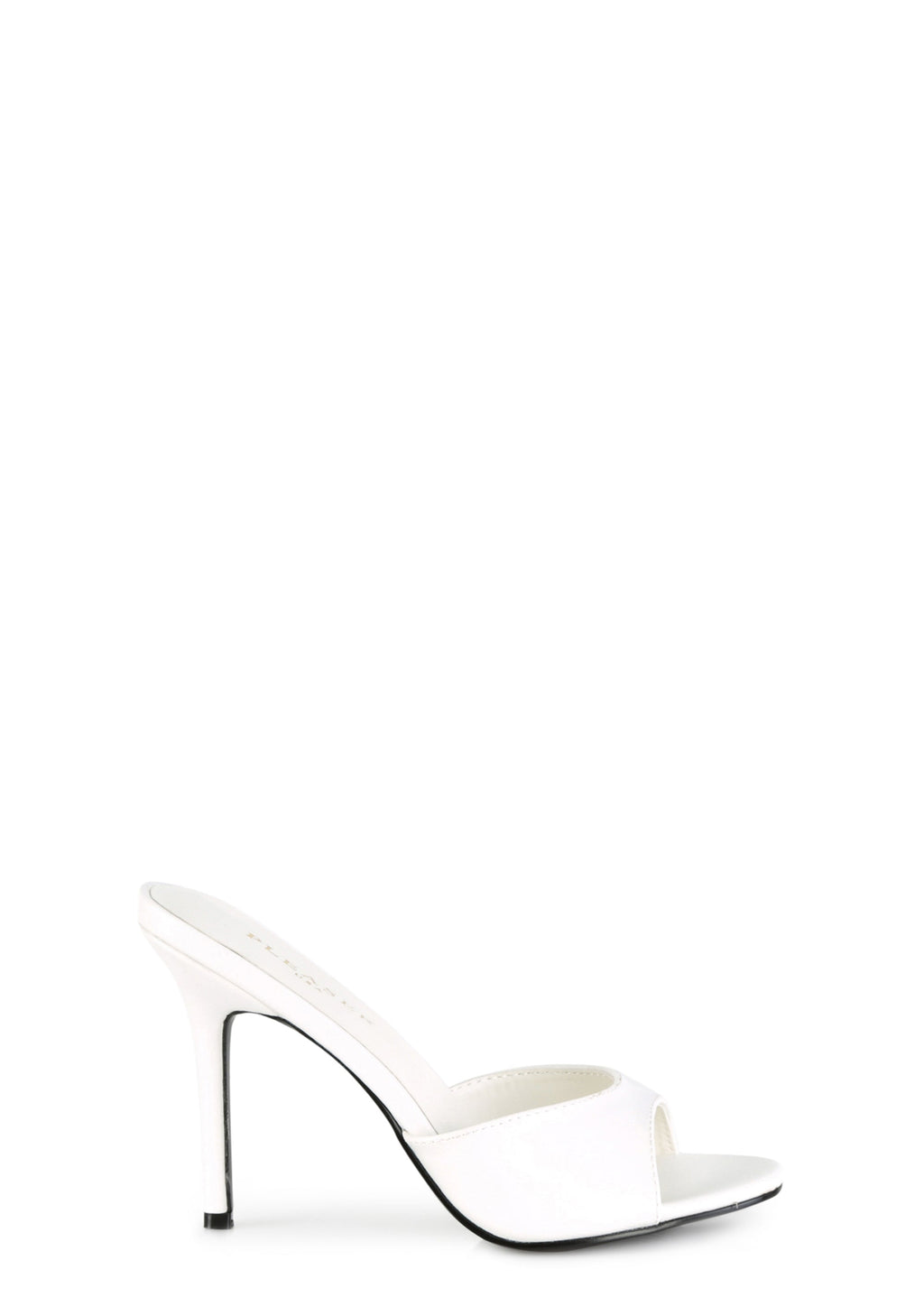 Classique 01 Peep Toe Slides - White