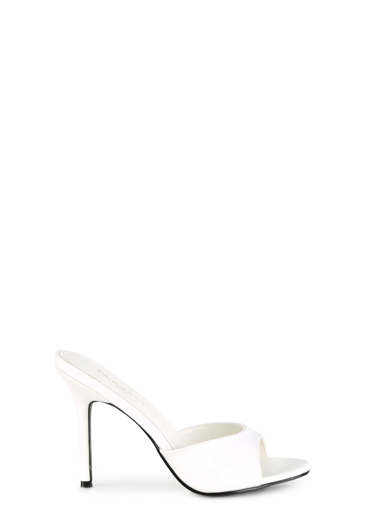 Classique 01 Peep Toe Slides - White