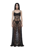 Selene Lace Seamed Maxi Dress