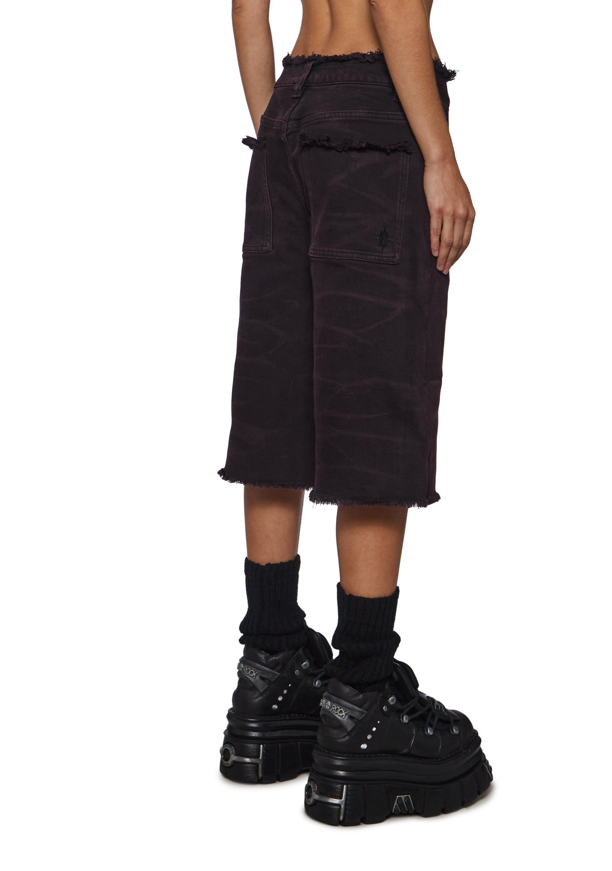 Reloop Washed & Distressed Denim Jorts
