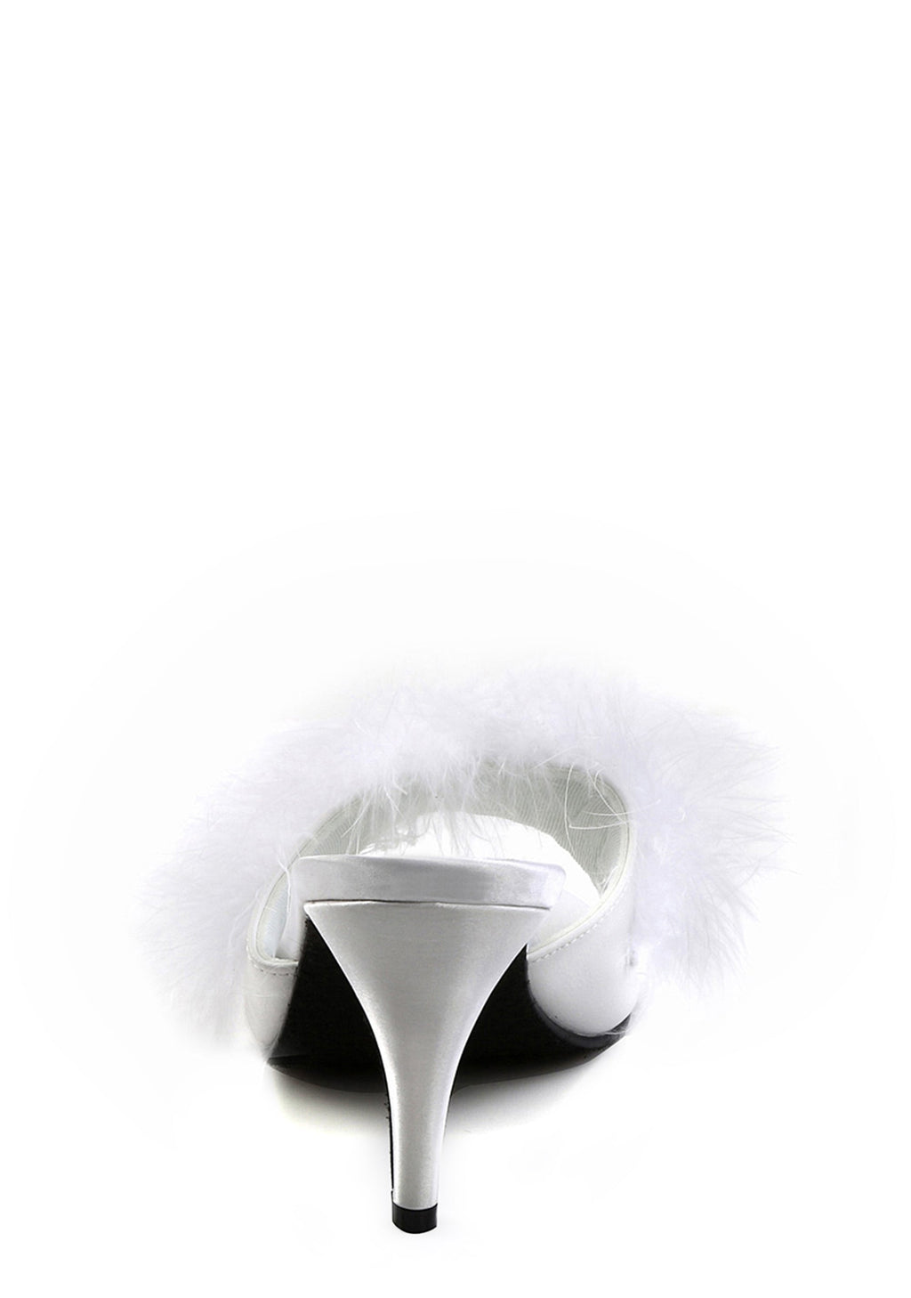 Amour-03 Marabou Slipper - White