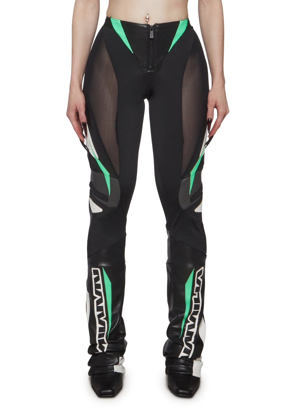 Moto Mesh Pants - Black