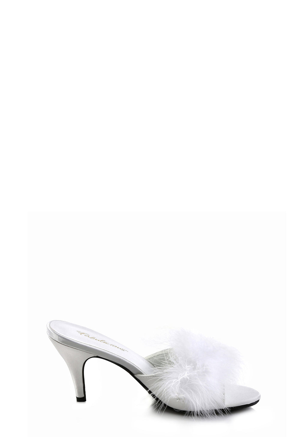 Amour-03 Marabou Slipper - White
