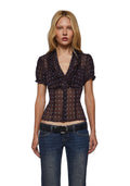Clare Polka dot Short Sleeve Blouse