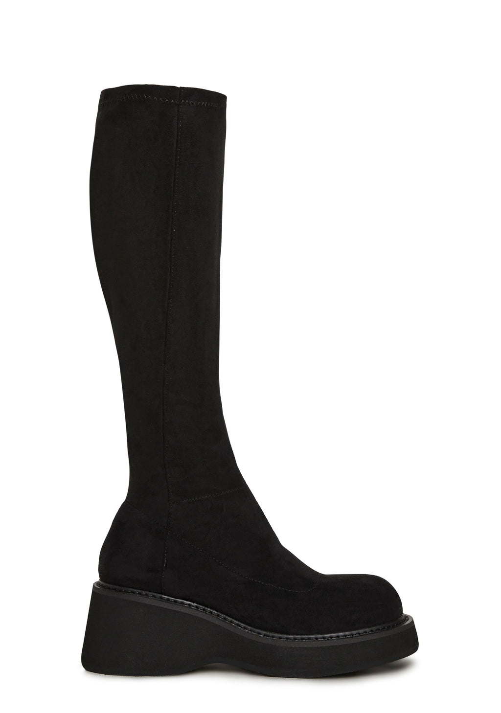 Cece Suede Knee High Stretch Platform Boots