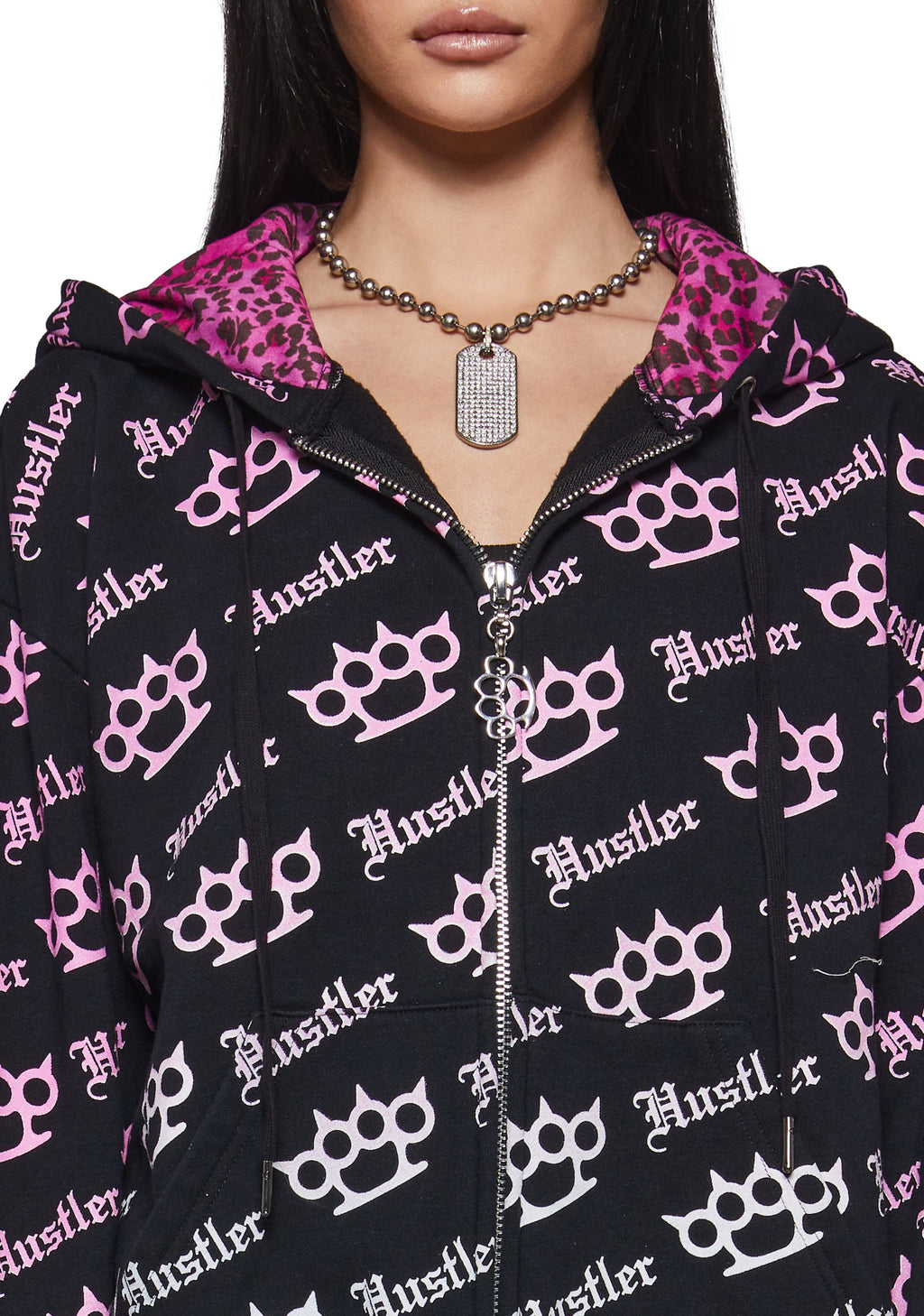 Oversized Claw Knuckle Logo Hoodie