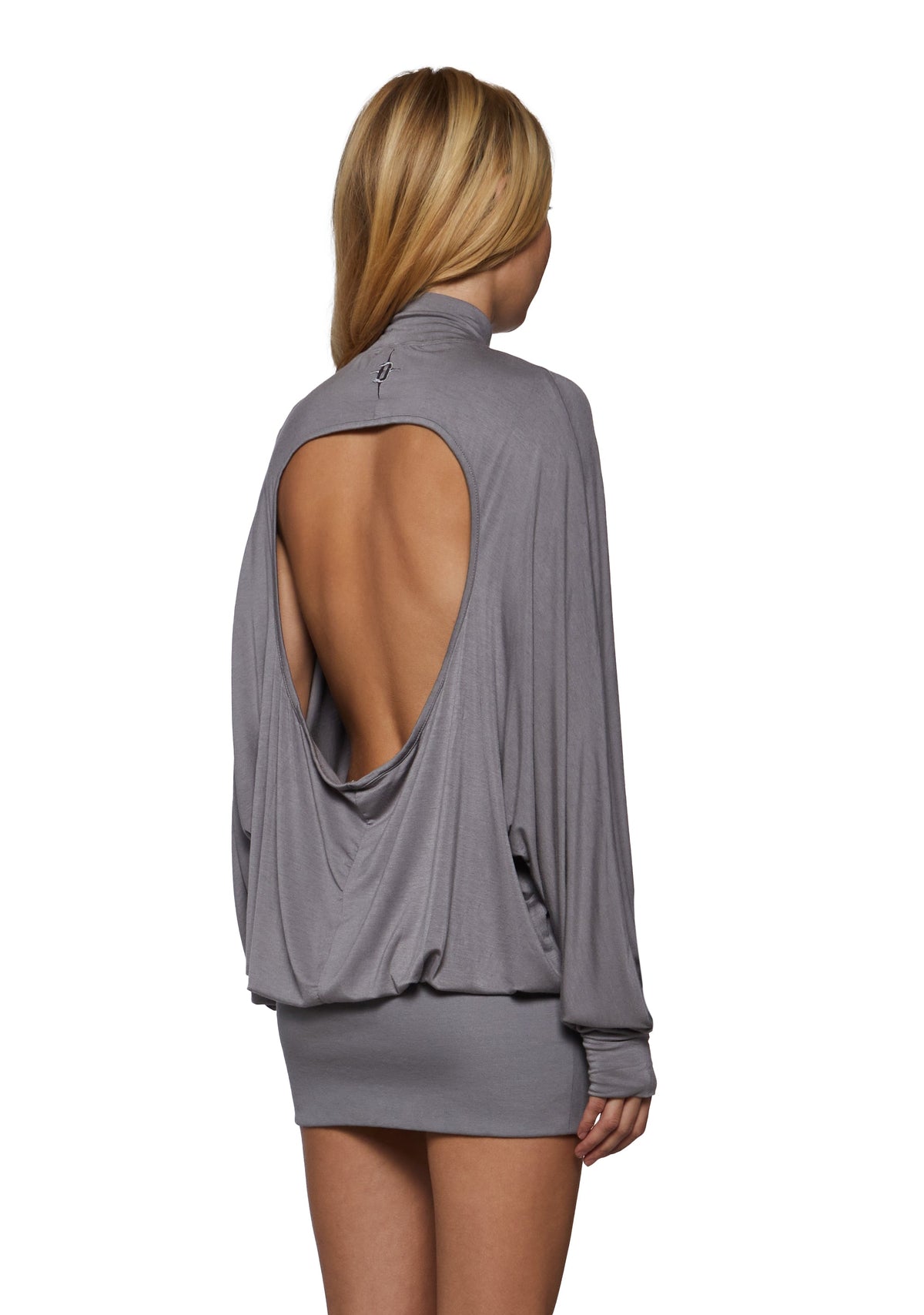 Reloop High Neck Dolman Mini Dress