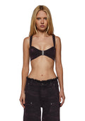 Reloop Washed Denim Buckle Bra Top