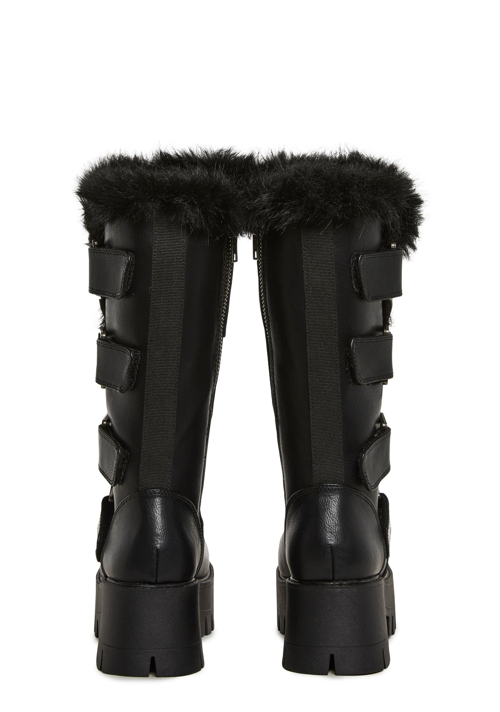 Warp Combat Platform Boots - Fur