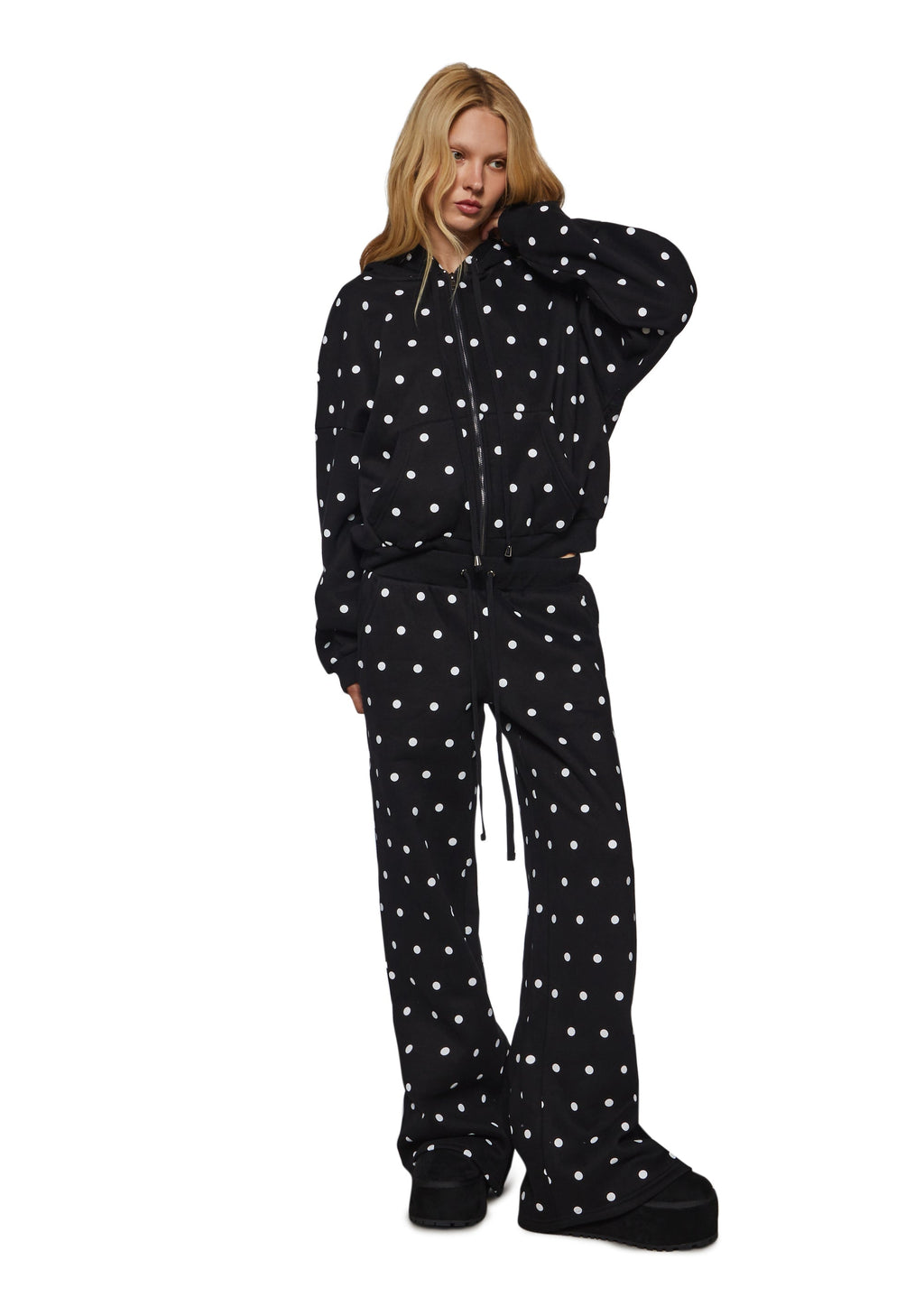 Polka Dot Baggy Sweatpants