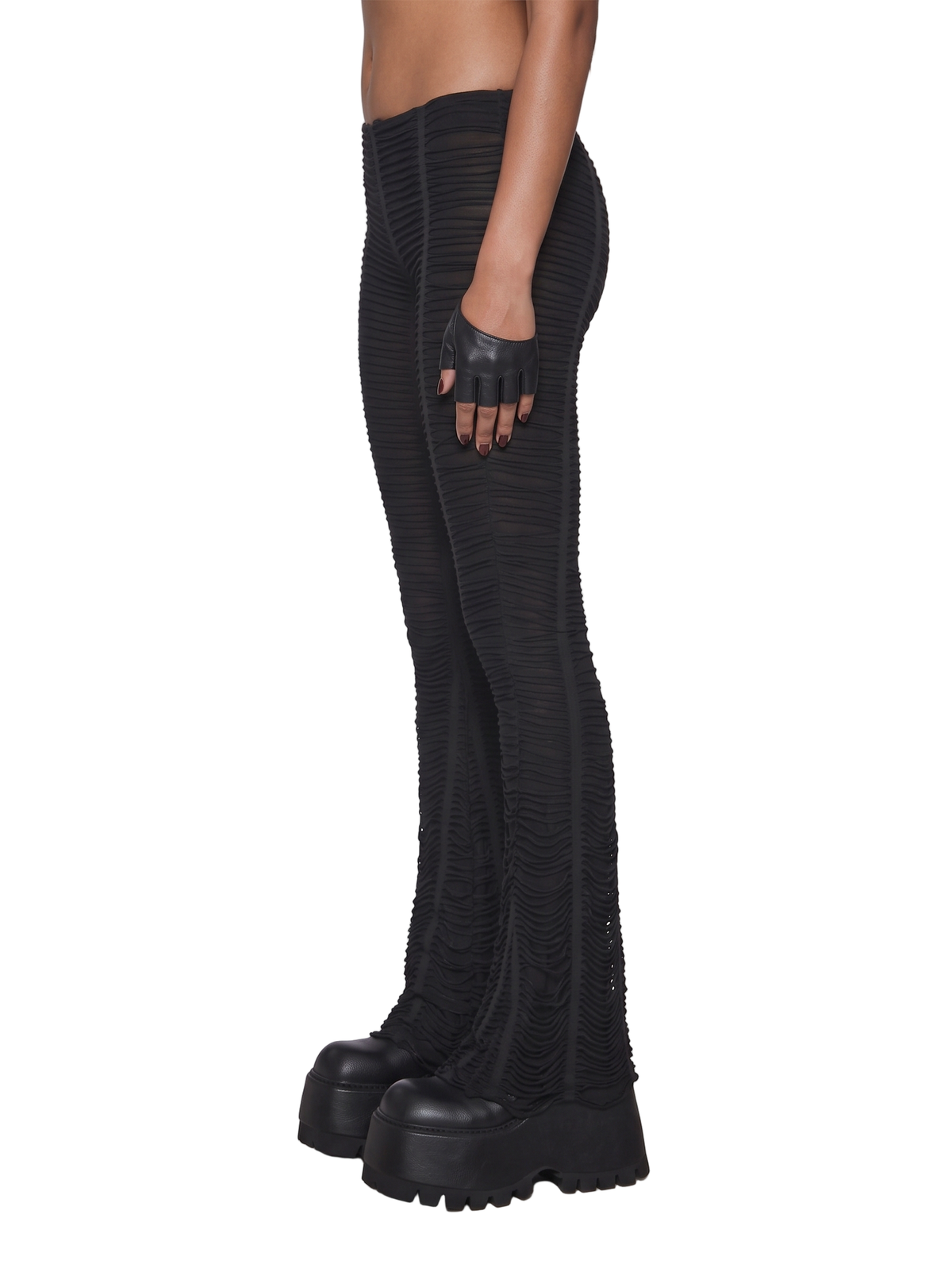 Shredded Flare Pants