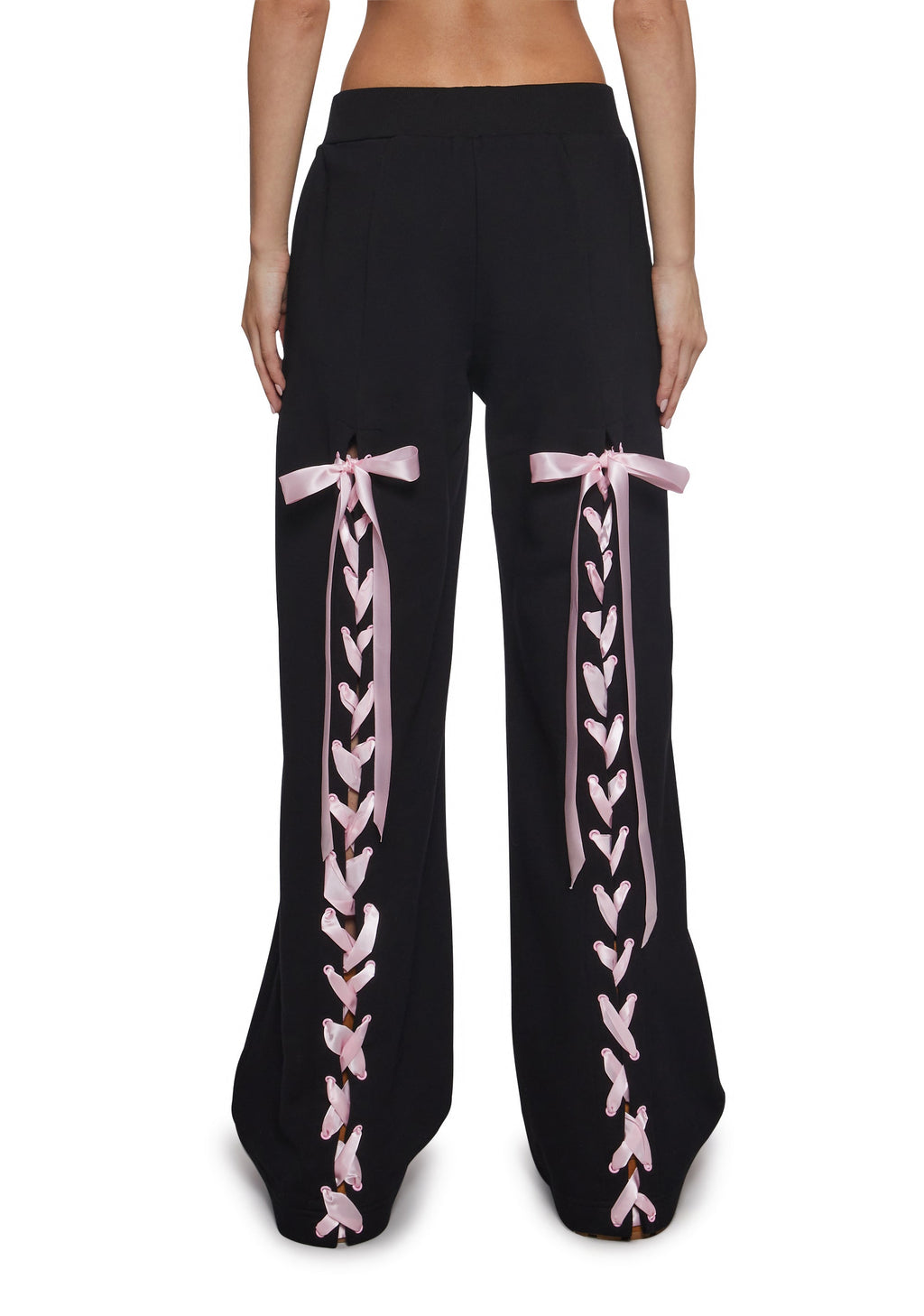 Soft Romance Lacing Bow Sweat Pants