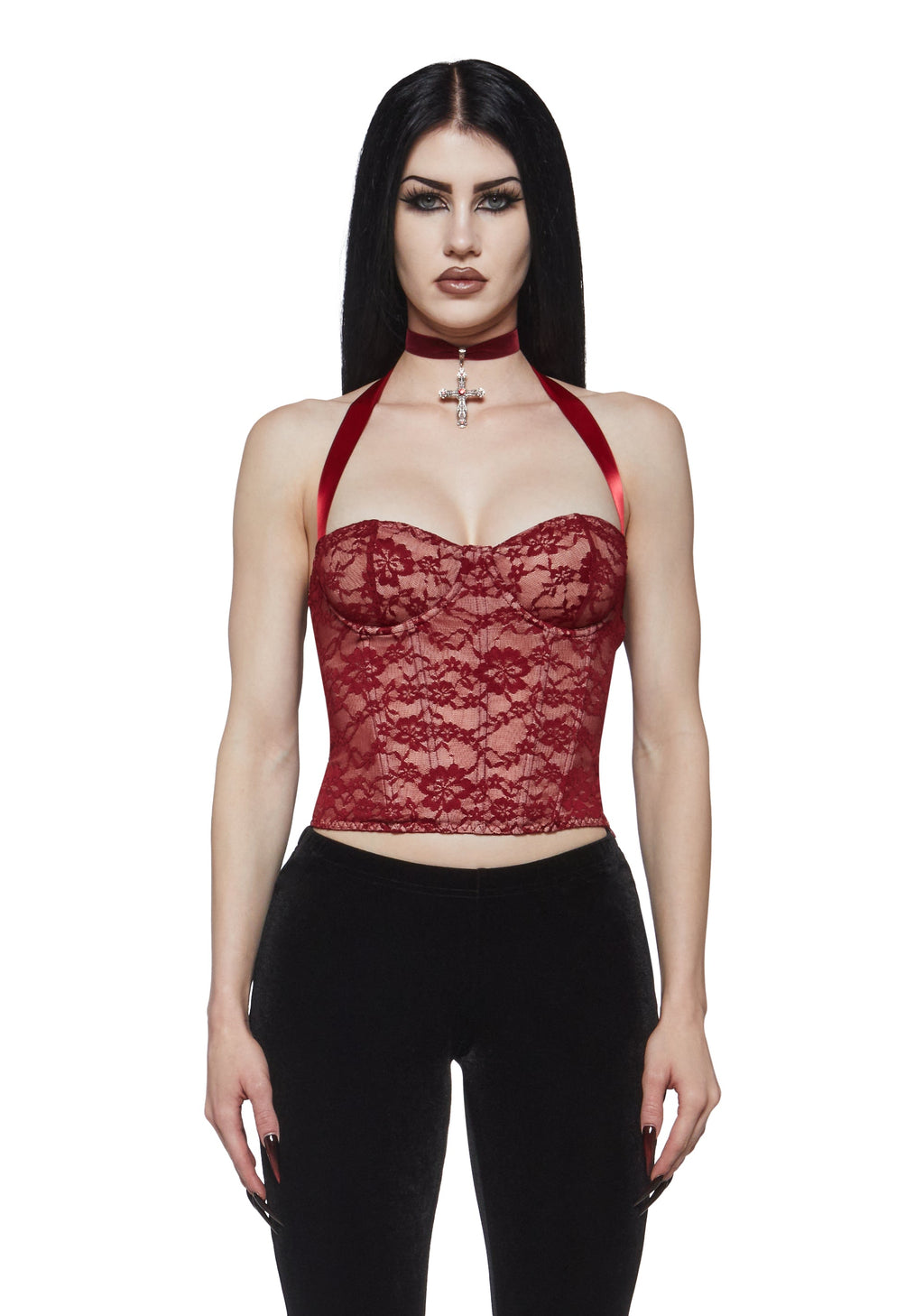 Crescent Lace Corset Halter