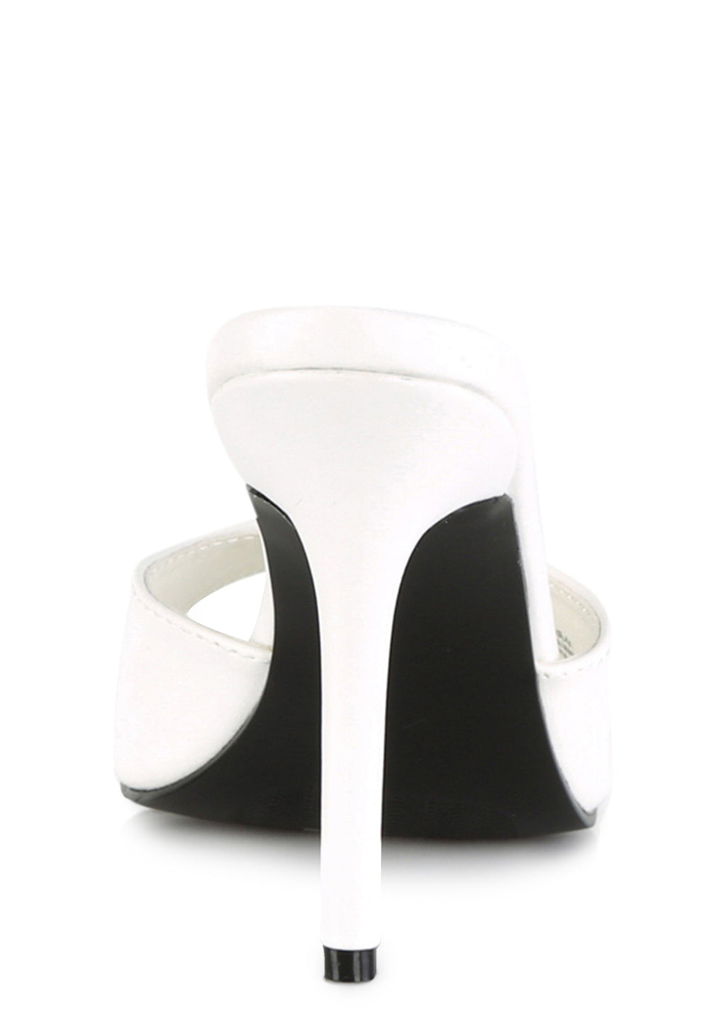 Classique 01 Peep Toe Slides - White